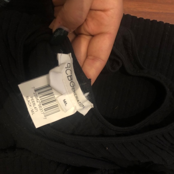 ribbed long sleeve body con dress - Picture 5 of 5